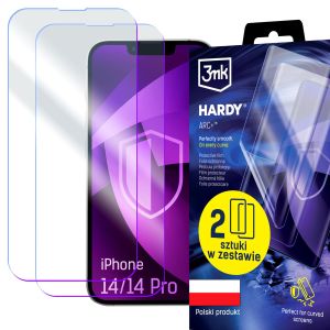 2x Apsauginė plėvelė, skirta Apple iPhone 14/14 Pro - 3mk HARDY® ARC+