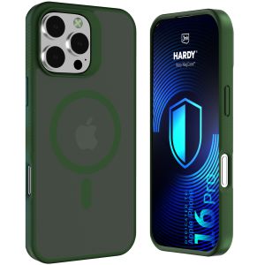 Dūminis dėklas su MagSafe, skirtas Apple iPhone 16 Pro – 3mk HARDY® Hazy MagCase™ Green