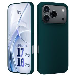 Silikoninis dėklas skirtas Apple iPhone 17 Pro/ 18 Pro - 3mk HARDY® Mellow Case™ Dark Green
