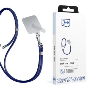 3mk EasyClip išmaniojo telefono dirželis Dark Blue (silver)