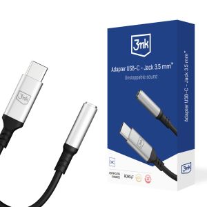 USB-C – 3,5 mm Jack adapteris - 3mk Aux Cable
