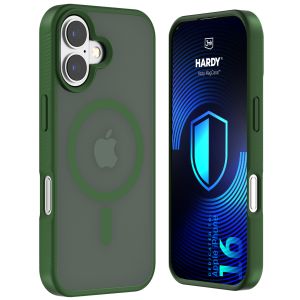 Dūminis dėklas su MagSafe, skirtas Apple iPhone 16 – 3mk HARDY® Hazy MagCase™ Green