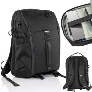 16" nešiojamojo kompiuterio kuprinė 3mk HARDY® 360™ Fabric su 360° AST™ apsauga – verslo, kelioninė, clamshell