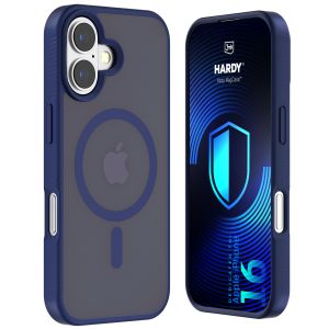 Dūminis dėklas su MagSafe, skirtas Apple iPhone 16 – 3mk HARDY® Hazy MagCase™ Blue