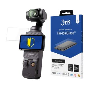 Nedūžtančios hibridinės stiklo plokštelės DJI Osmo Pocket 3 - 3mk FlexibleGlass