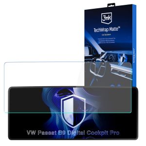 Matinė apsauginė plėvelė prietaisų skydelio ekranui, skirta VW Passat B9 Digital Cockpit Pro 2024- – 3mk TechWrap Matte Cluster™