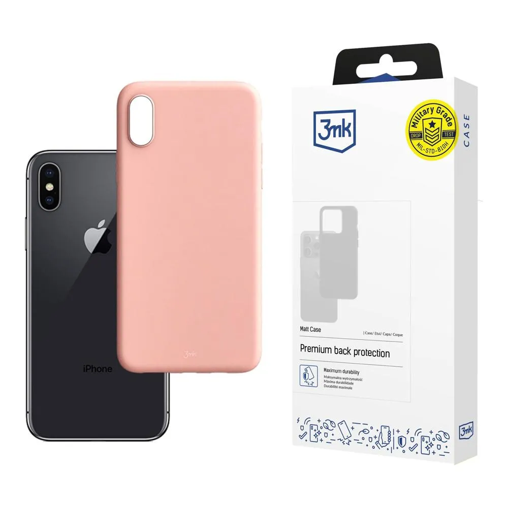 Dėklas Apple iPhone Xs Max - 3mk Matt Case Lychee