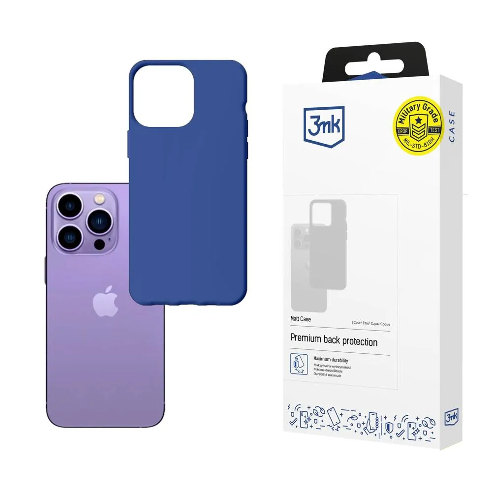 Dėklas Apple iPhone 14 Pro - 3mk Matt Case Blueberry