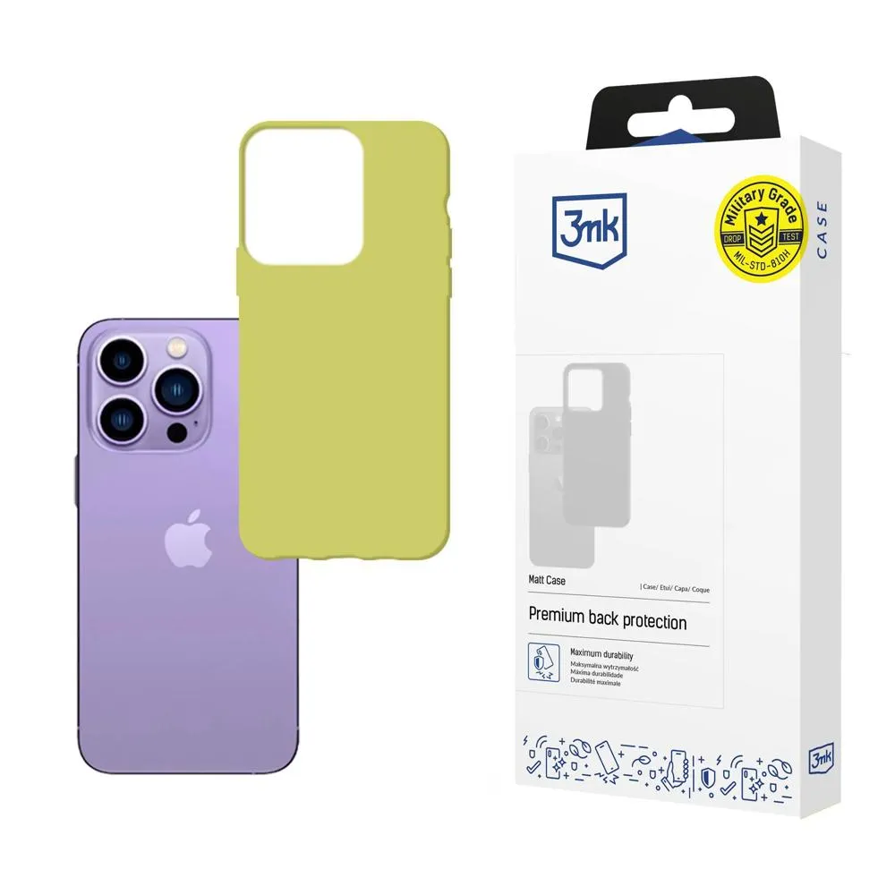 Dėklas Apple iPhone 14 Pro Max - 3mk Matt Case Lime
