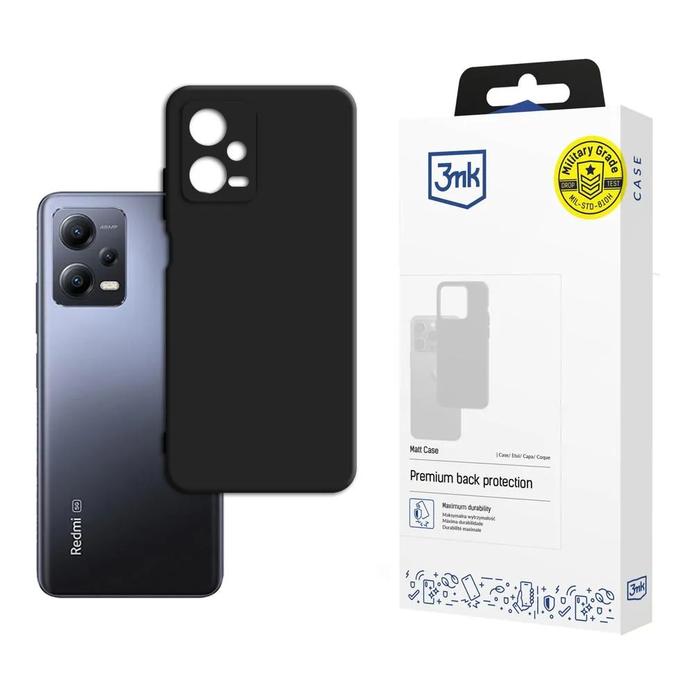 Deklas Redmi Note 12 5G - 3mk Matt Case Black