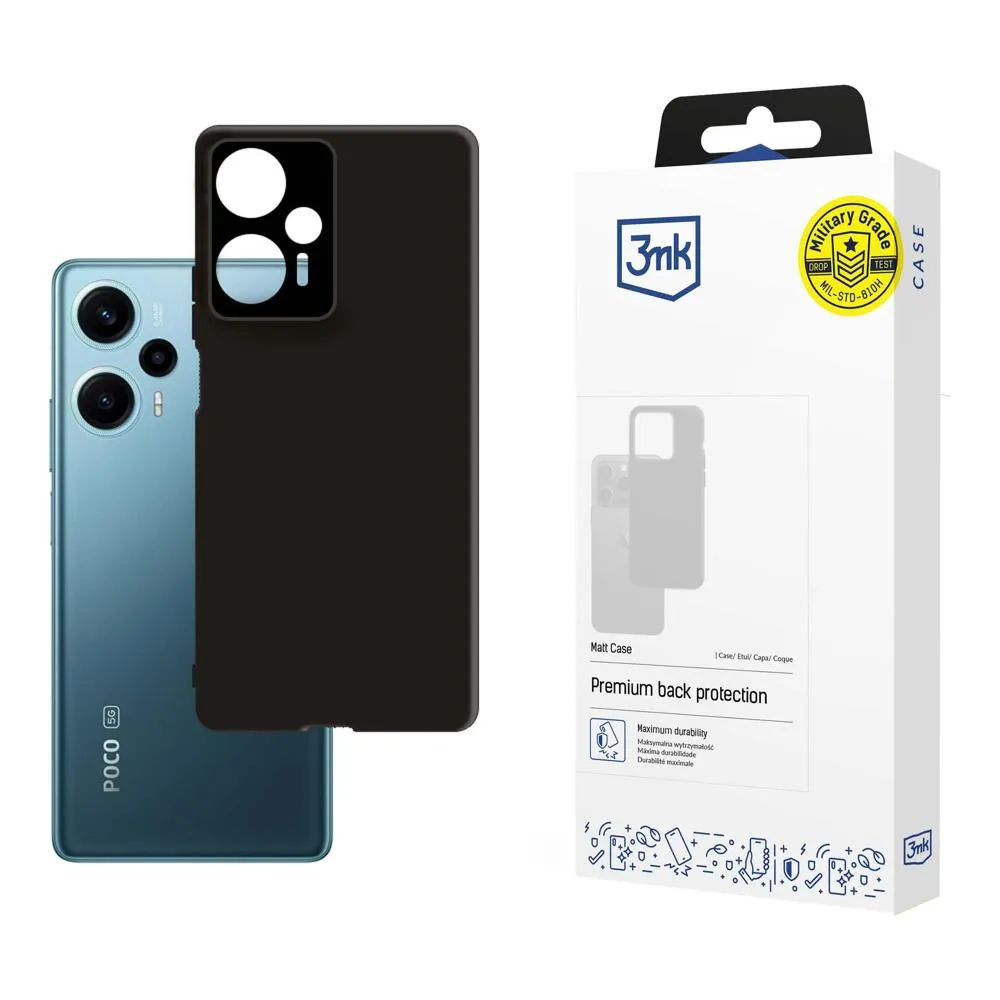 Dėklas Poco F5 - 3mk Matt Case Black