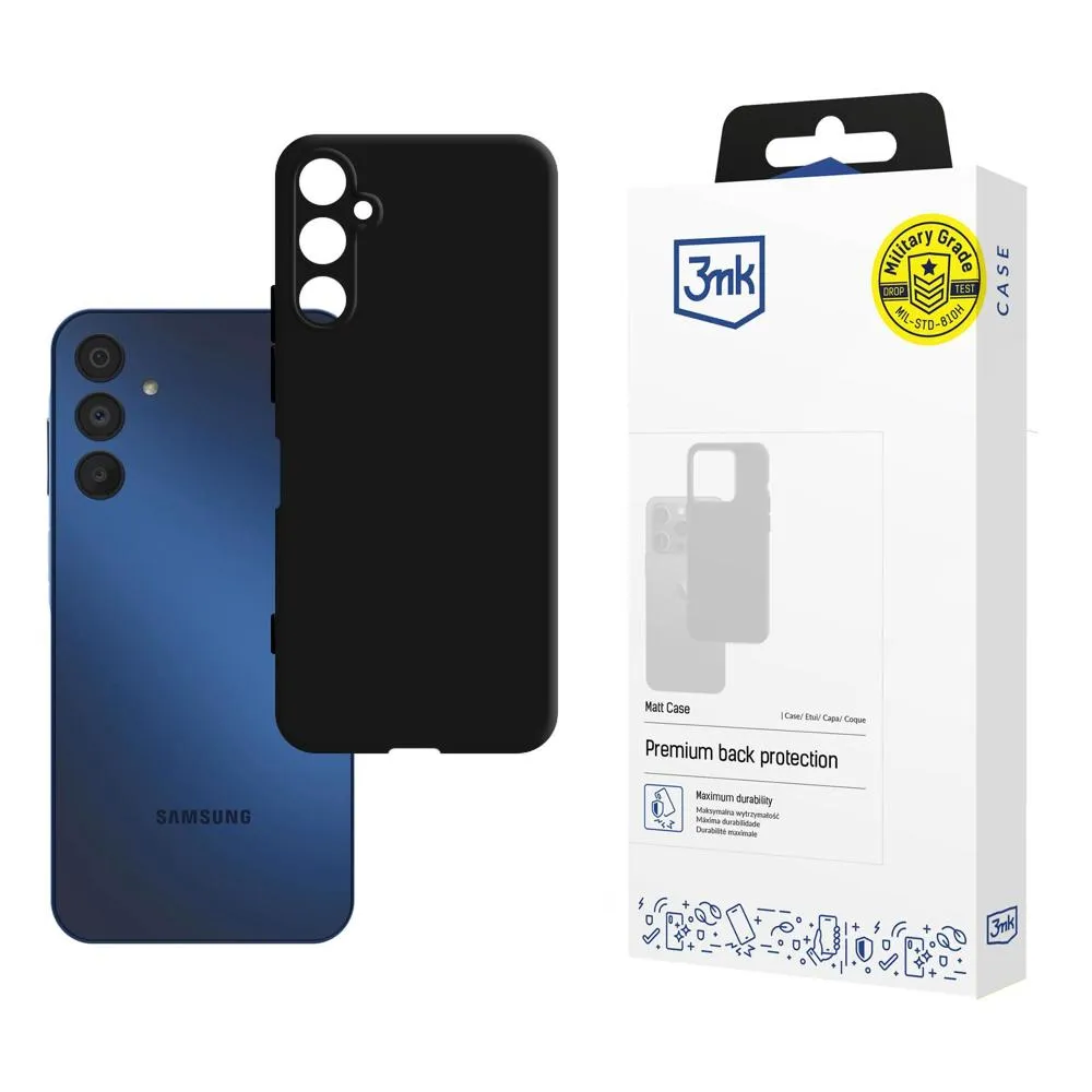 Deklas Samsung Galaxy A15 5G - 3mk Matt Case Black