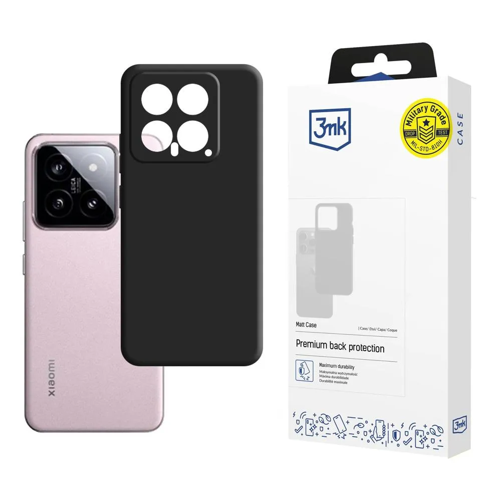 Dėklas Xiaomi 14 - 3mk Matt Case Black