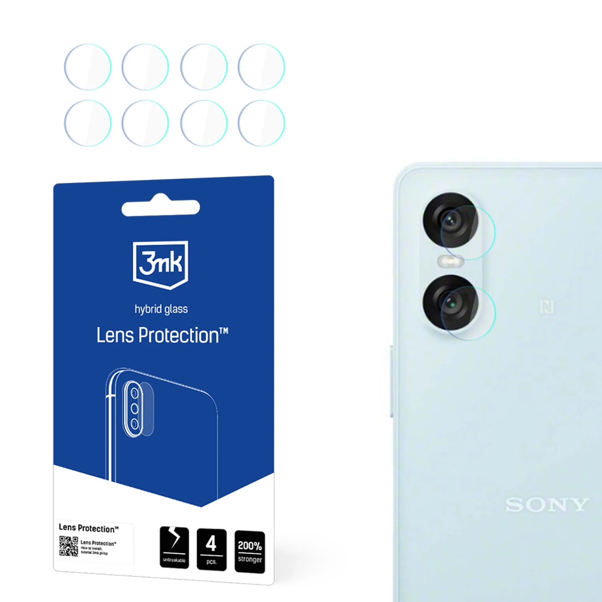 Stiklas fotoaparato objektyvui Sony Xperia 10 VI - 3mk objektyvo apsauga