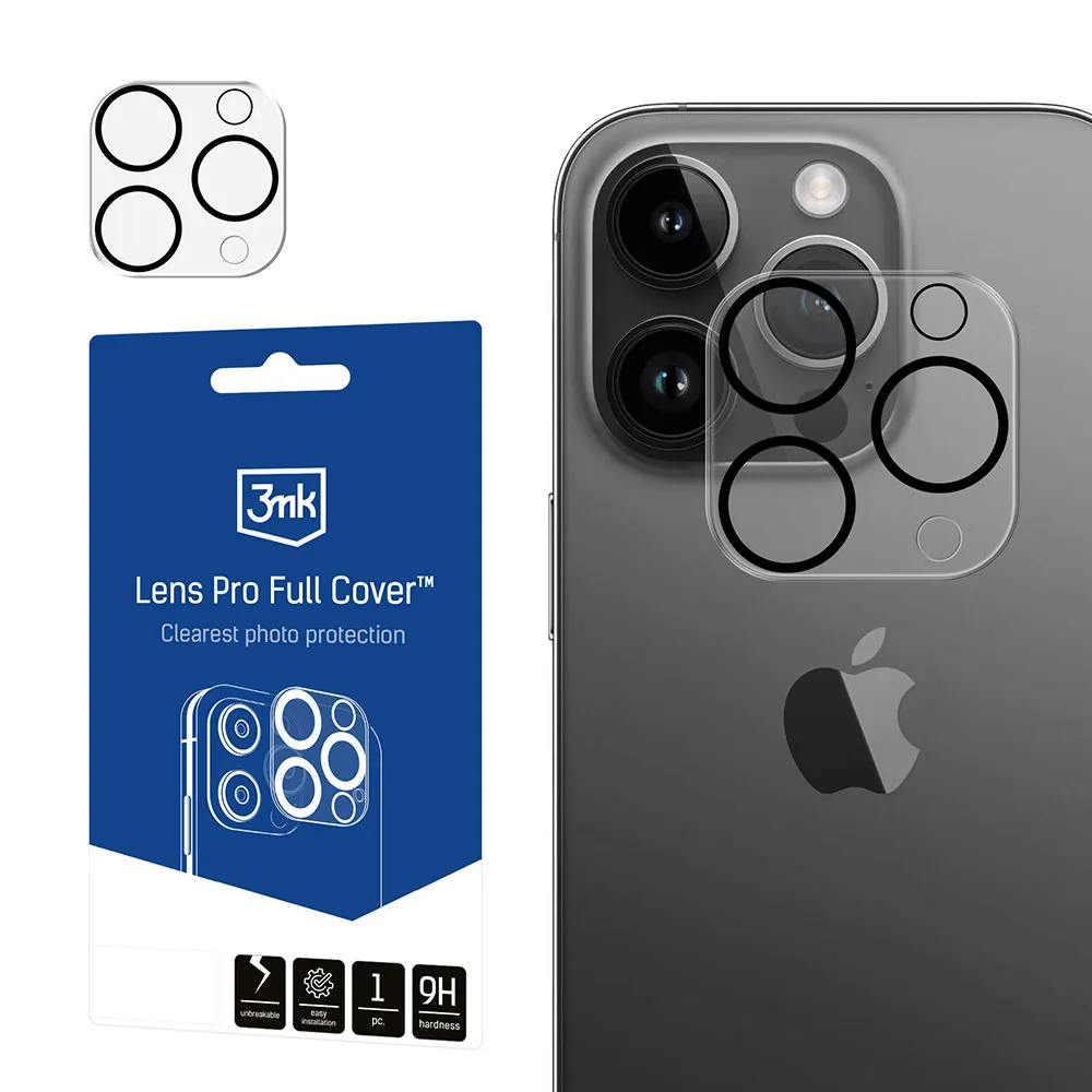 Pilna apsauga nuo įbrėžimų aparatui Apple iPhone 11 Pro/11 Pro Max - 3mk Lens Pro Full Cover
