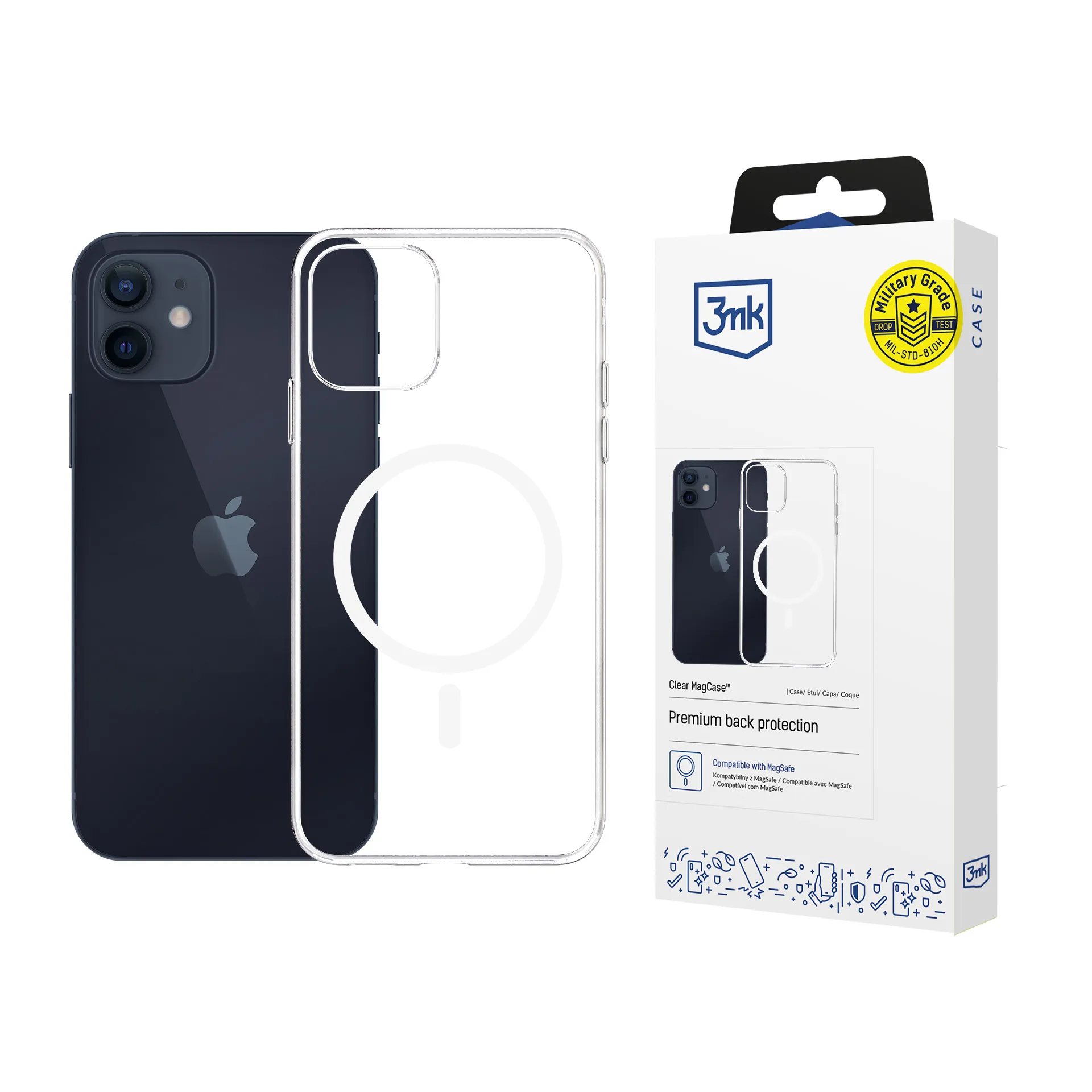 Dėklas Apple iPhone 12/12 Pro - 3mk Clear MagCase