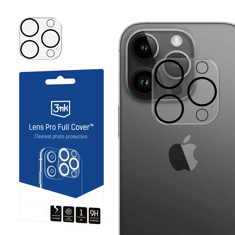 Pilna apsauga nuo įbrėžimų aparatui Apple iPhone 12 Pro Max - 3mk Lens Pro Full Cover