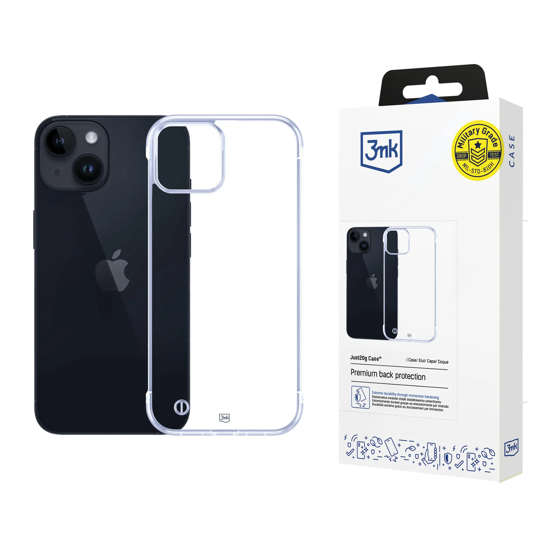Ypač lengvas deklas Apple iPhone 13 - 3mk Just20g Clear Case