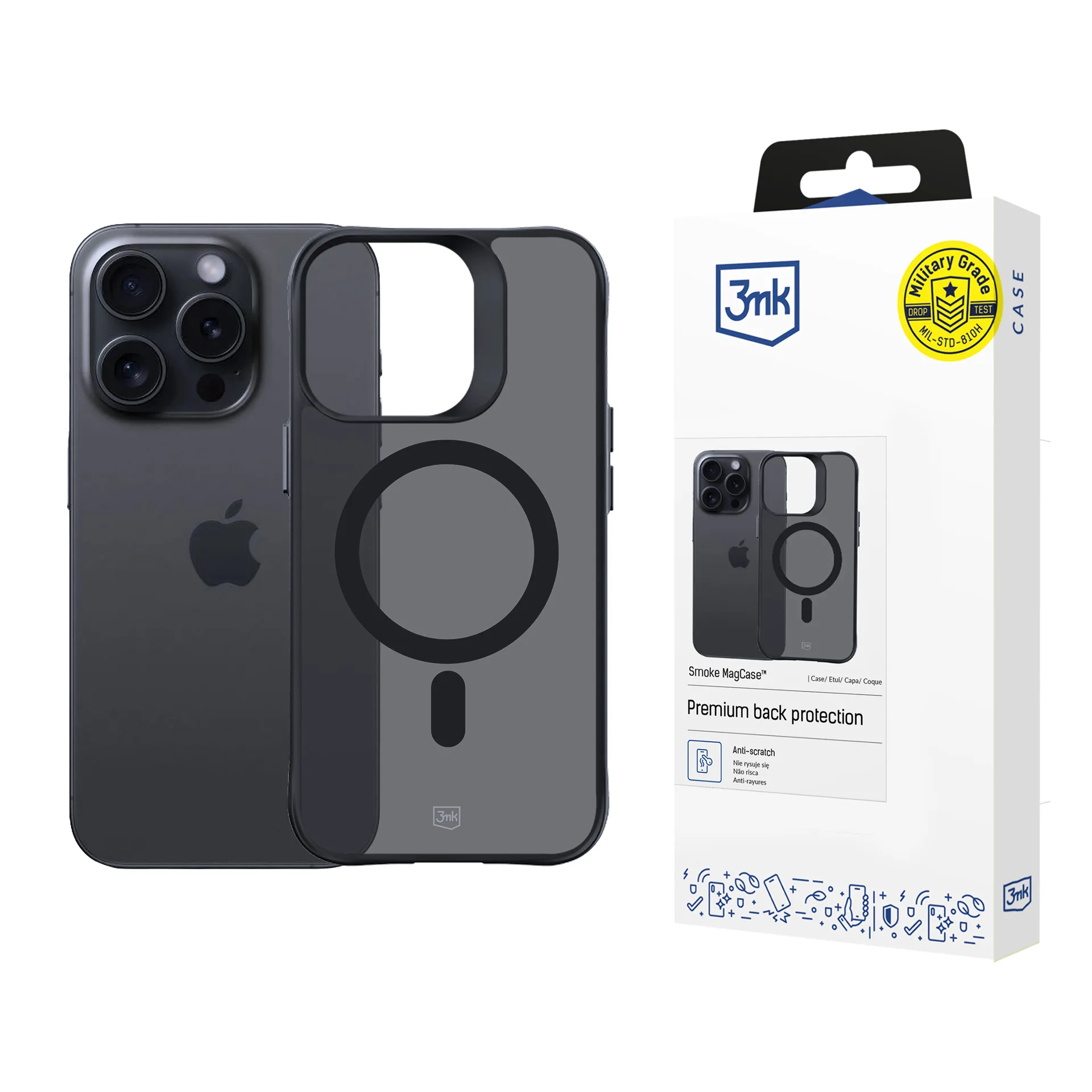 Dėklas Apple iPhone 13 Pro - 3mk Smoke MagCase