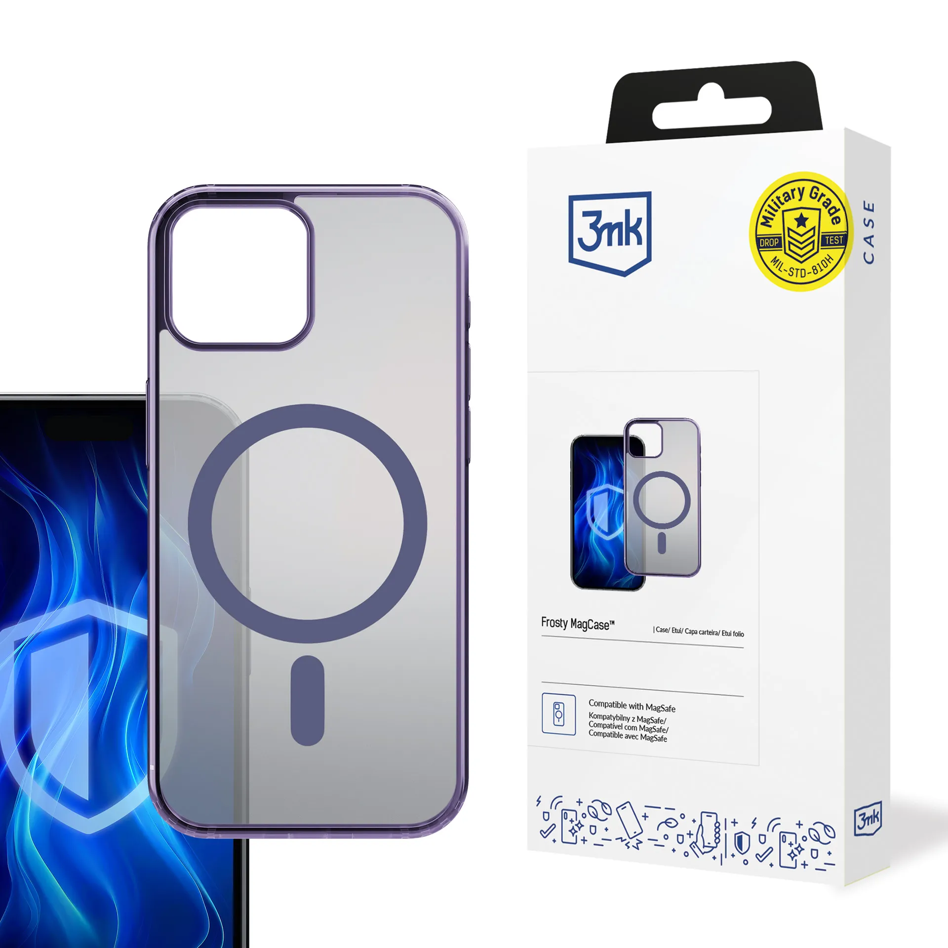 Deklas Apple iPhone 14 - 3mk Frosty MagCase Purple