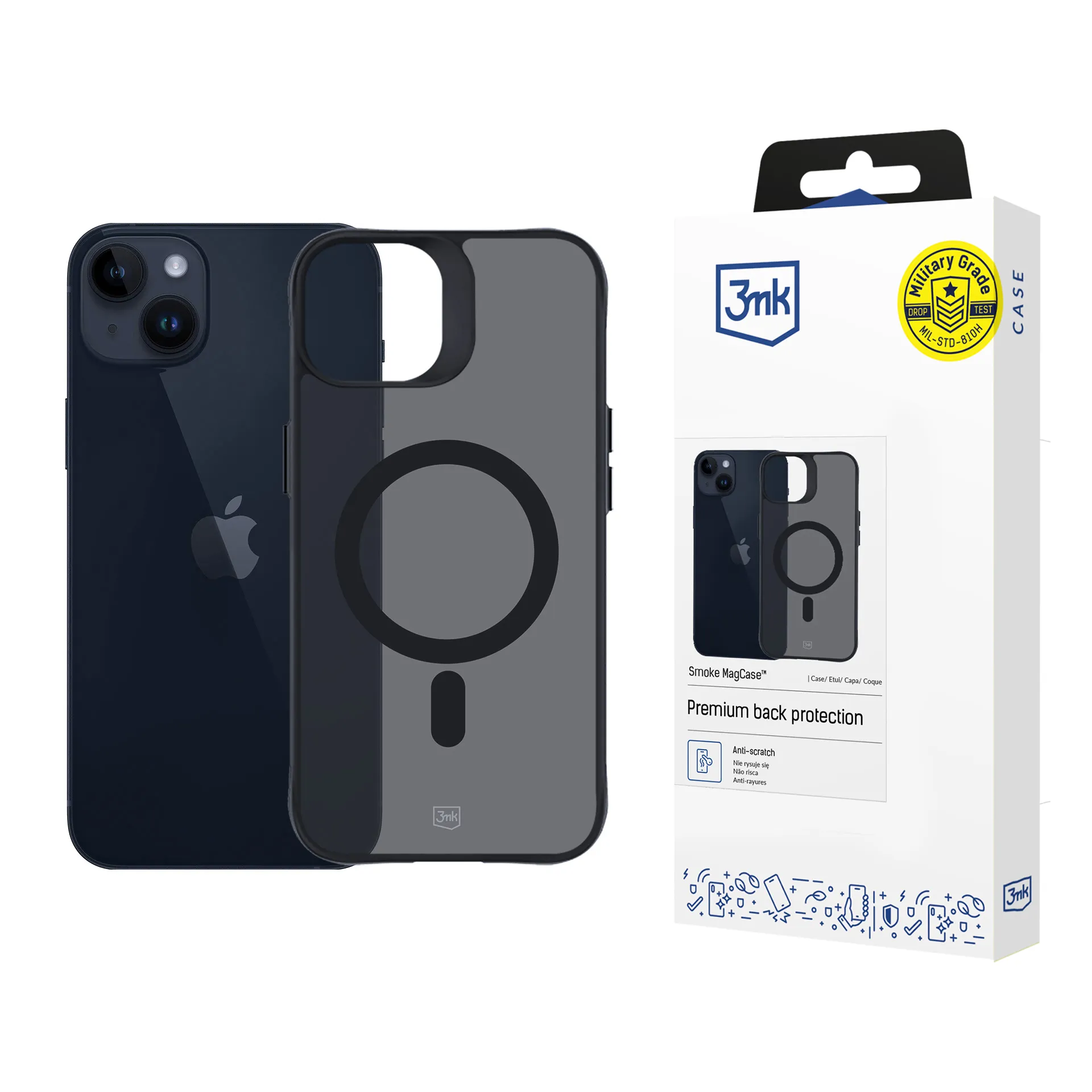 Dėklas Apple iPhone 14 Plus - 3mk Smoke MagCase