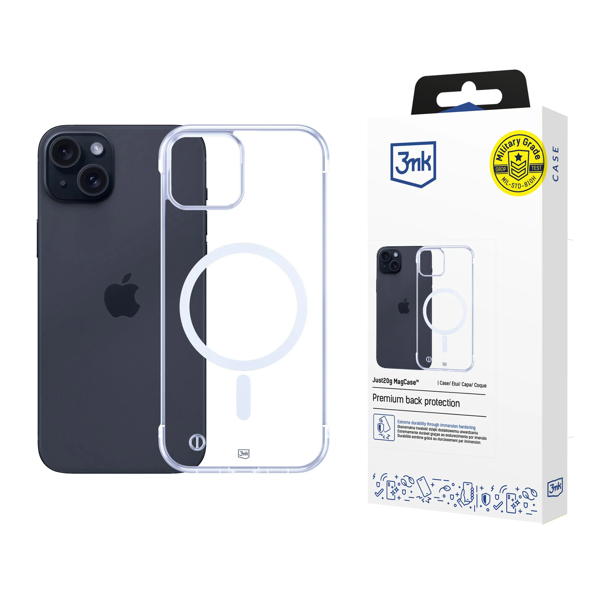 Ultralengvas dėklas Apple iPhone 15 - 3mk Just20g MagCase™