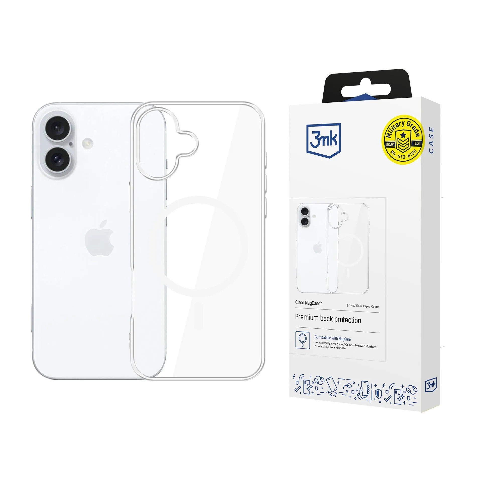 Dėklas Apple iPhone 16 - 3mk Clear MagCase