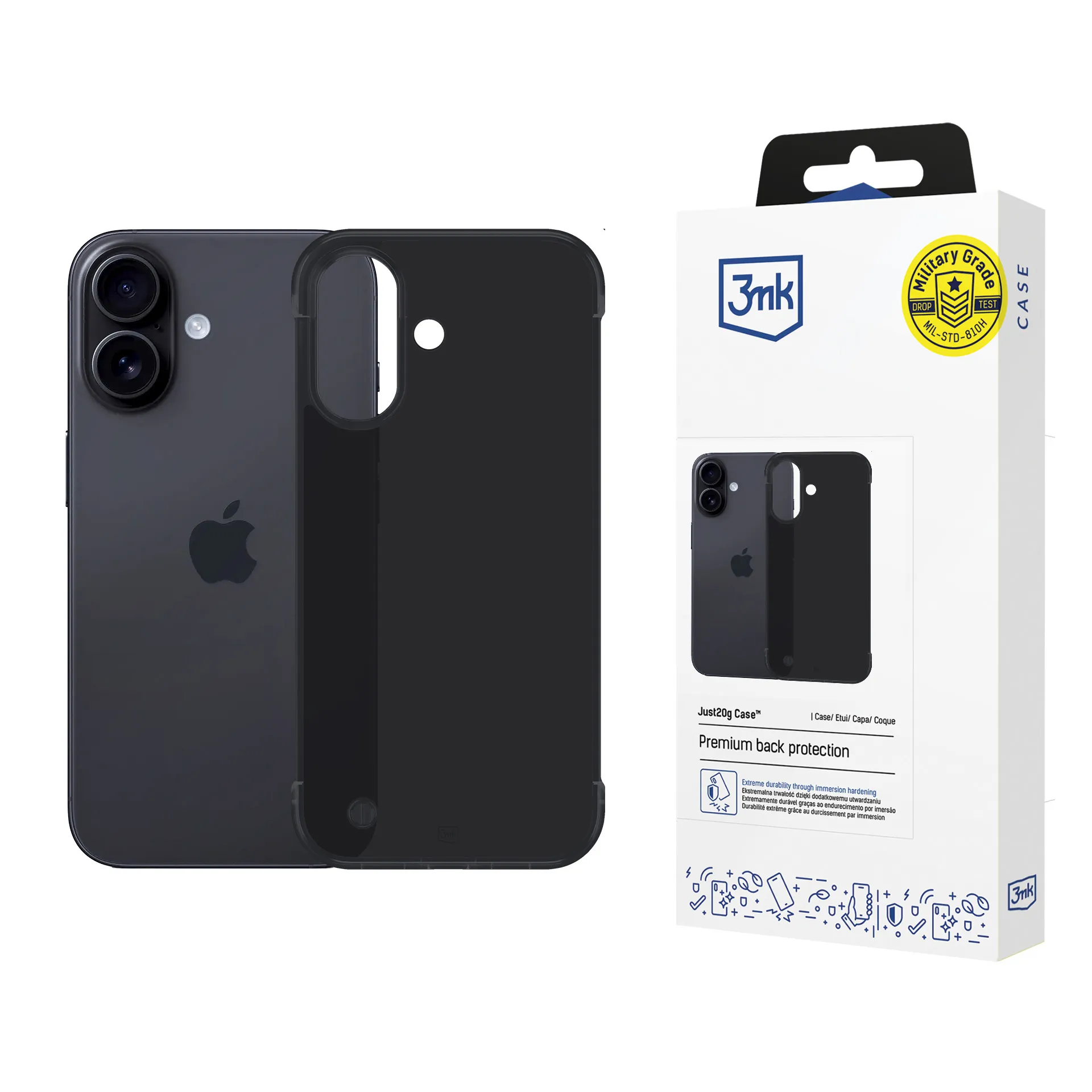 Ultralengvas deklas Apple iPhone 16 - 3mk Just20g Matt Case