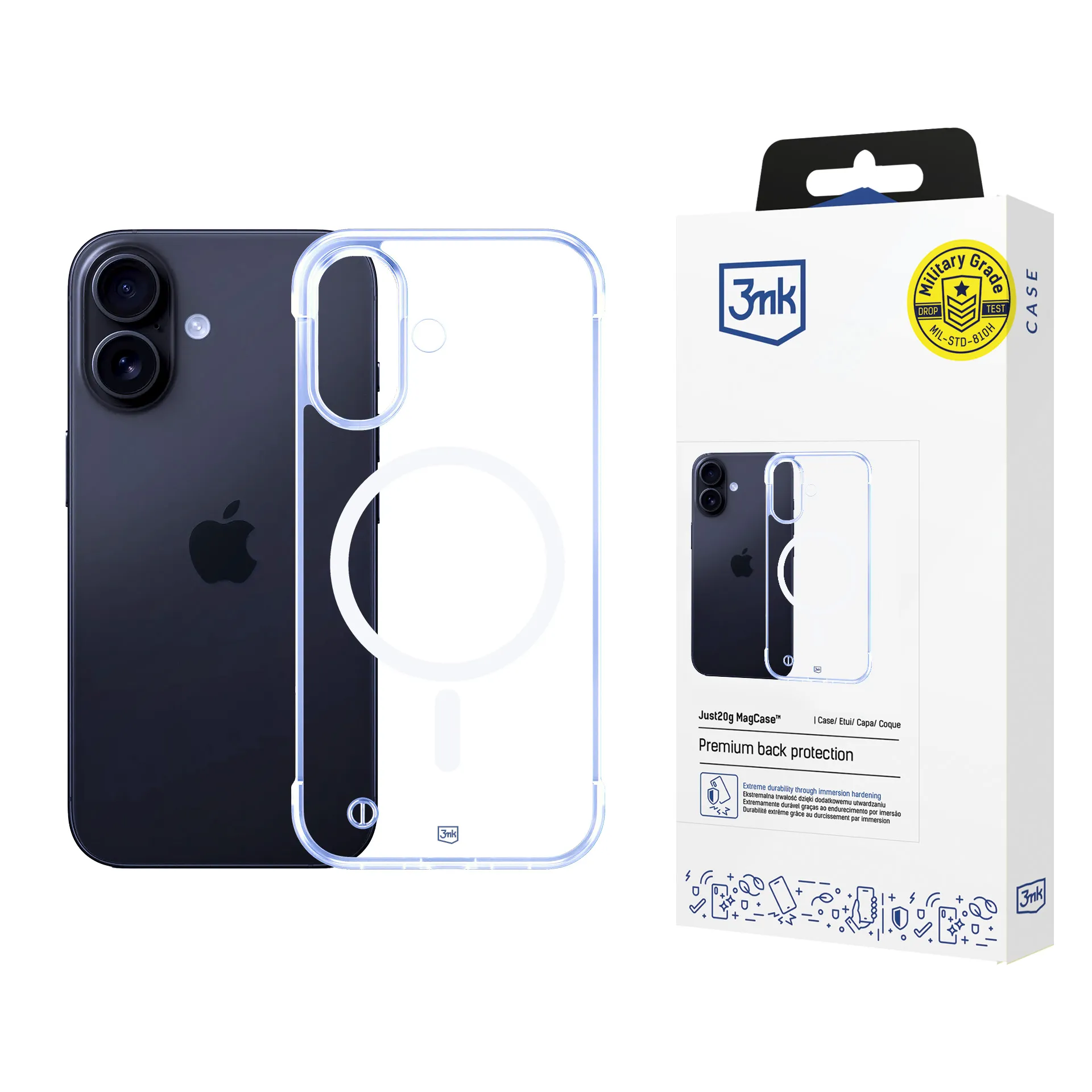 Ultralengvas deklas Apple iPhone 16 - 3mk Just20g MagCase™