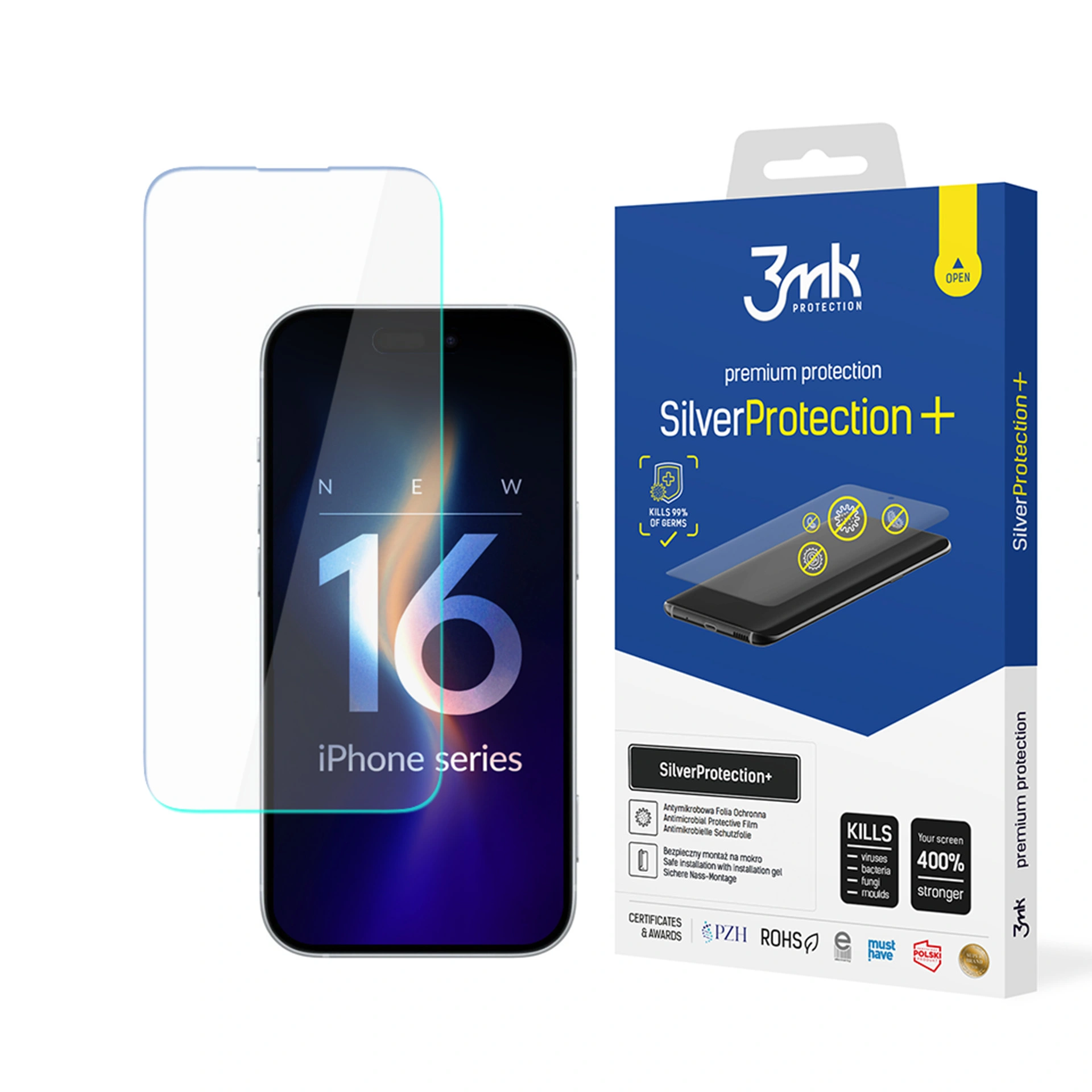 Antismūginė apsauginė plėvelė Apple iPhone 16 Pro Max - 3mk SilverProtection+
