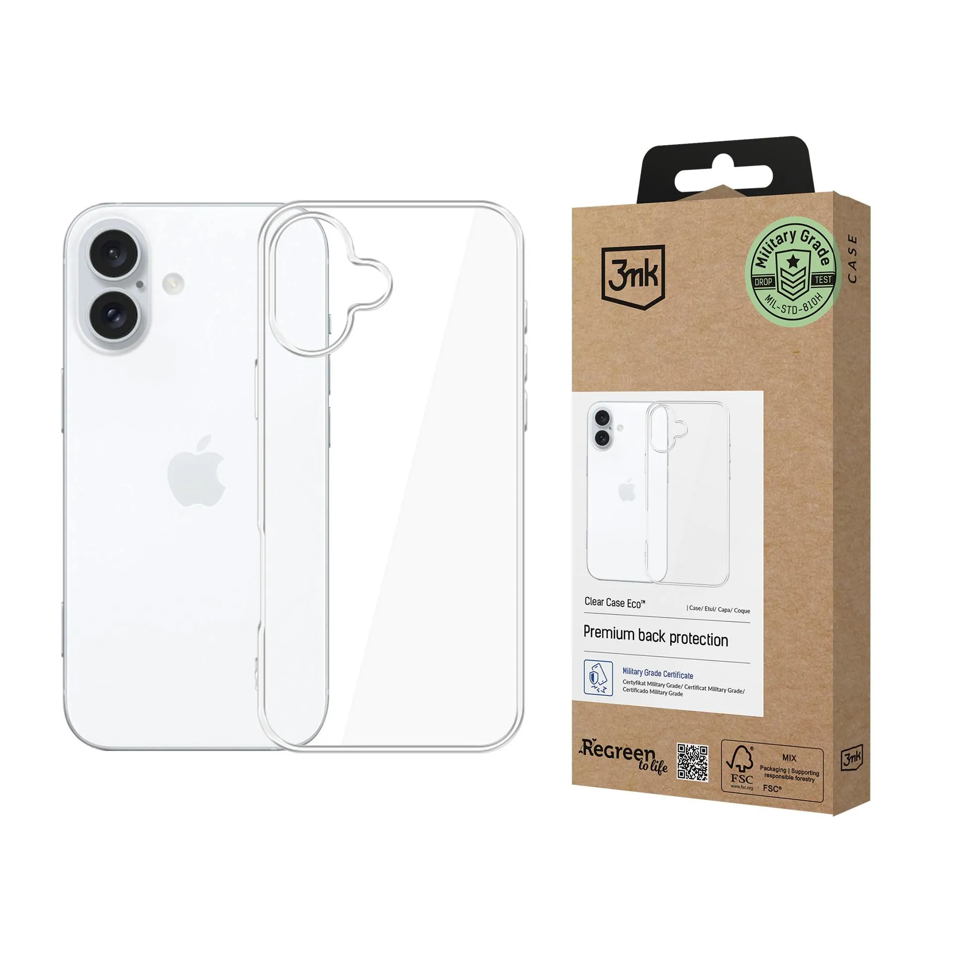 Deklas Apple iPhone 16 Plus - 3mk Clear Case Eco
