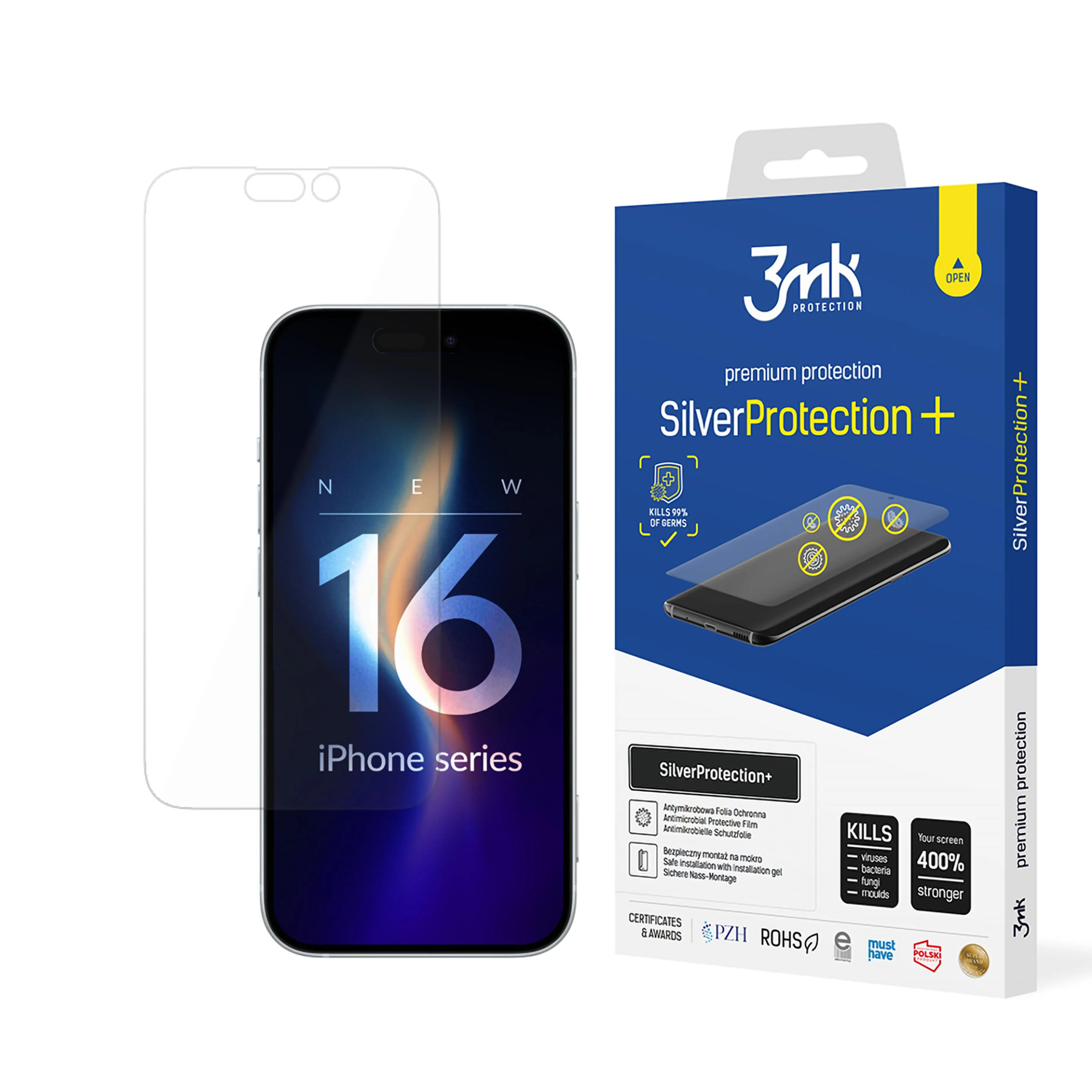Antismūginė apsauginė plėvelė Apple iPhone 16 Plus - 3mk SilverProtection+