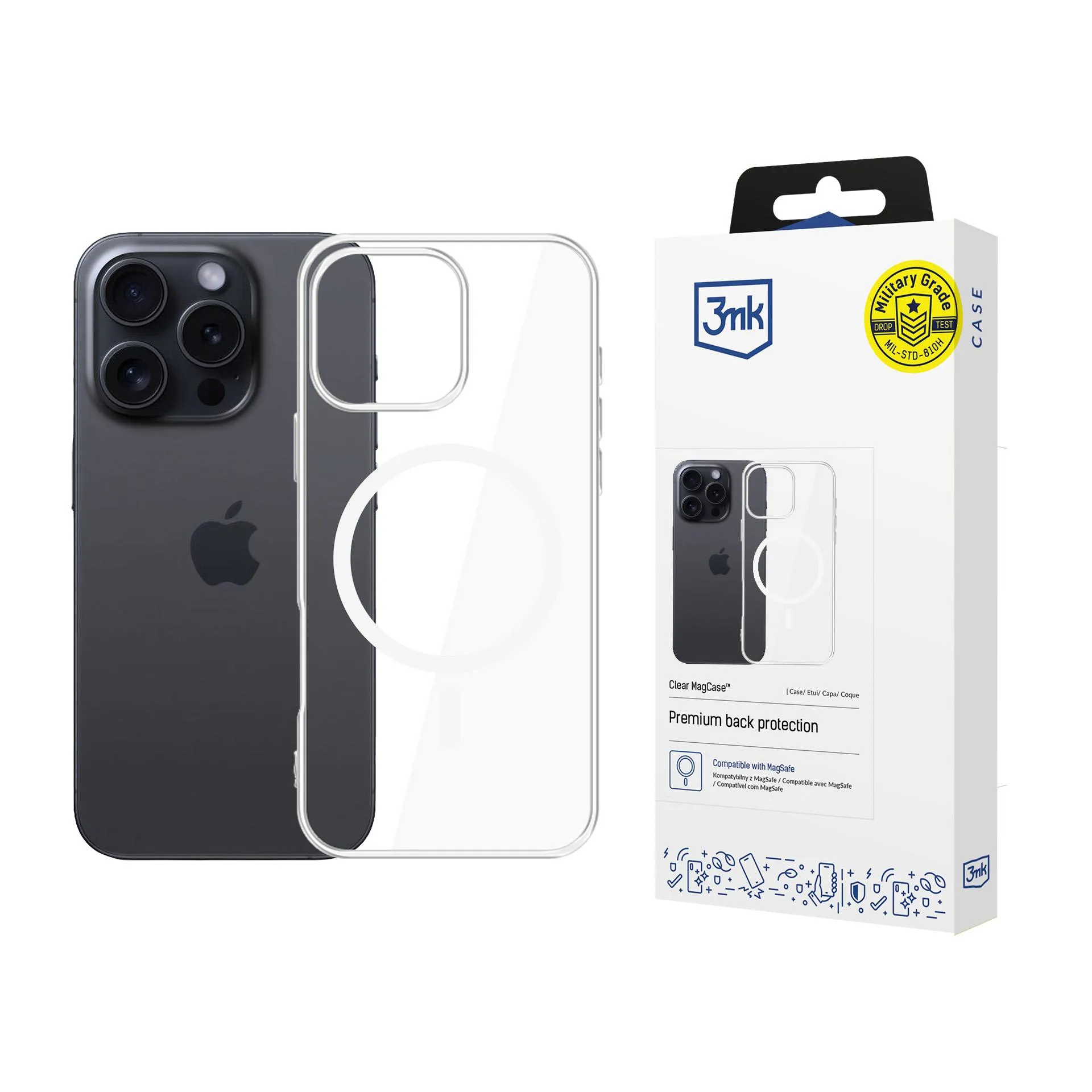 Dėklas Apple iPhone 16 Pro - 3mk Clear MagCase
