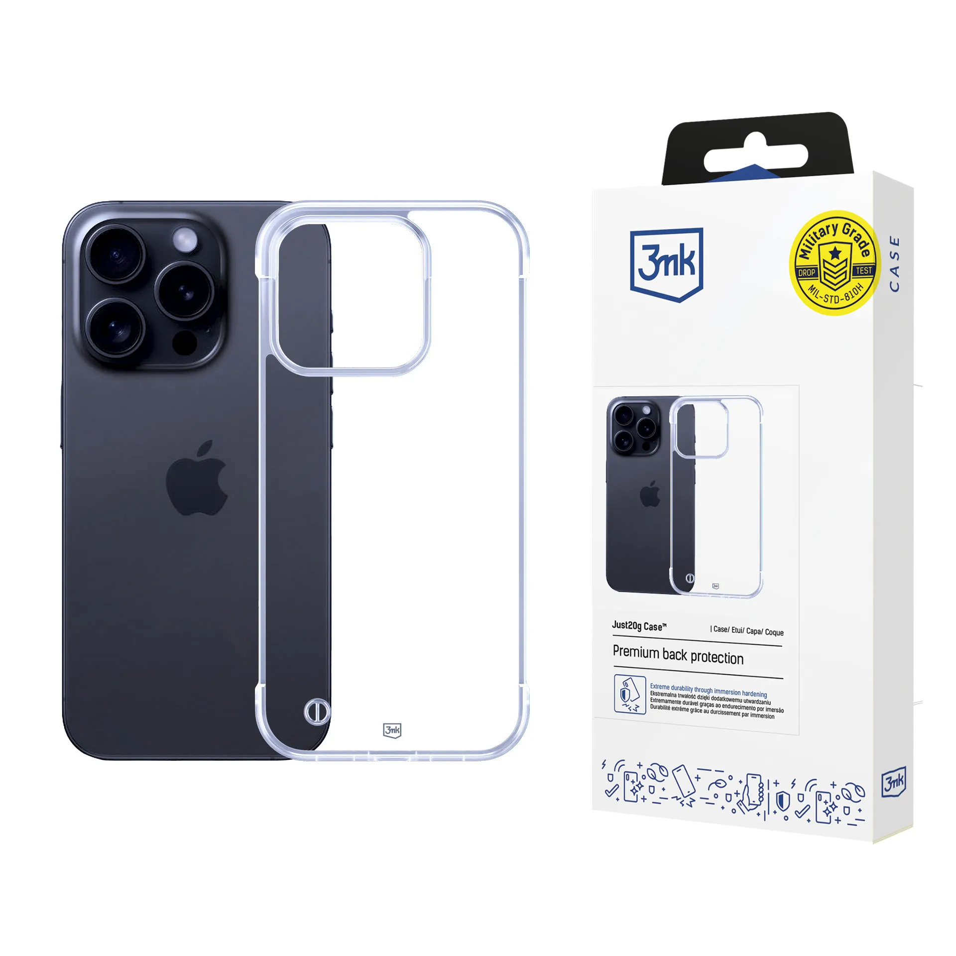 Ypač lengvas deklas Apple iPhone 16 Pro - 3mk Just20g Clear Case