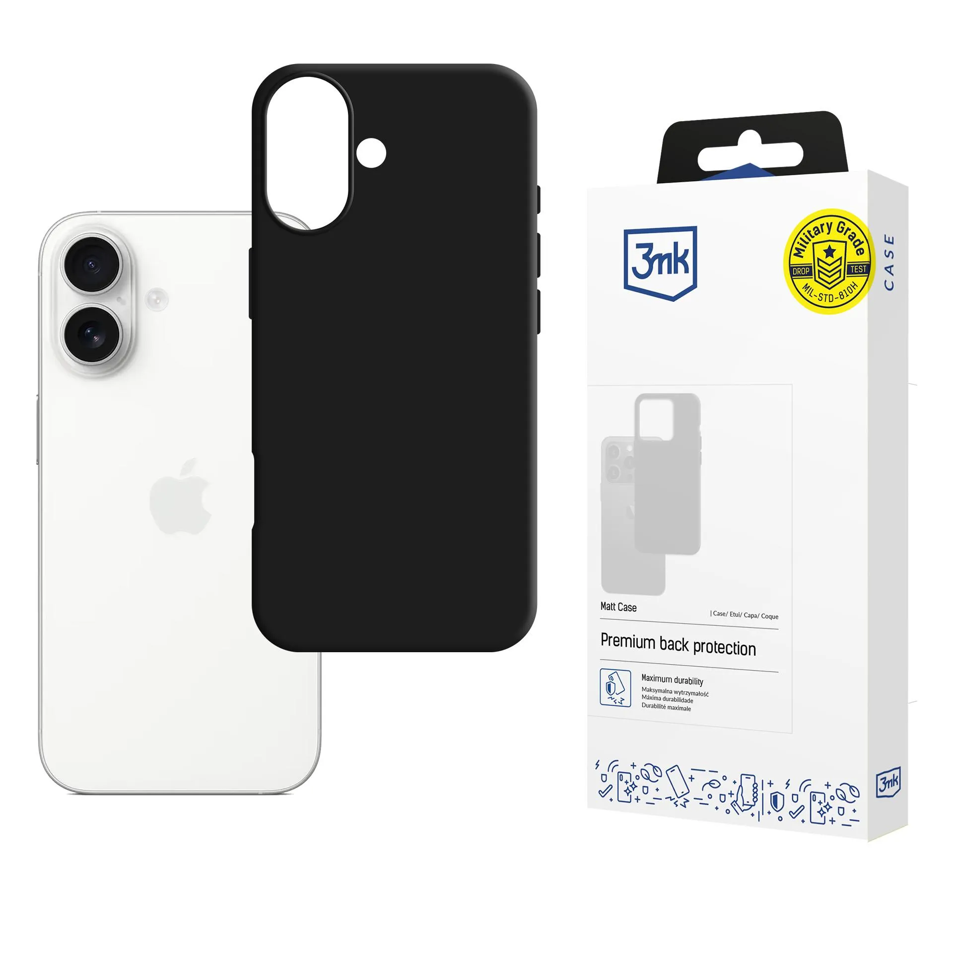 Dėklas Apple iPhone 17 - 3mk Matt Case Black