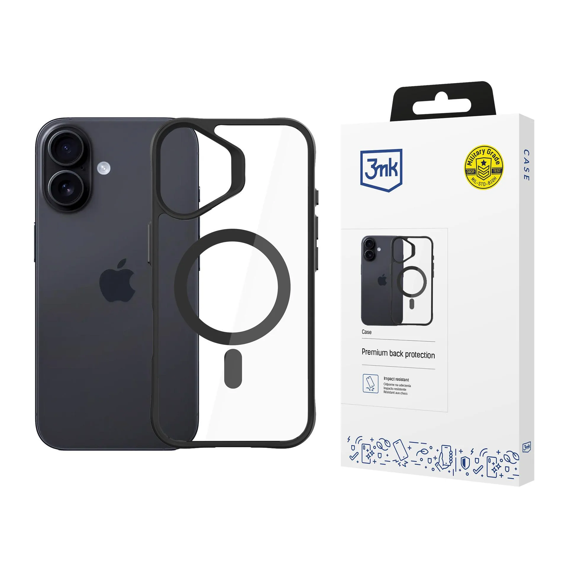 Dėklas Apple iPhone 17 - 3mk Satin Armor MagCase