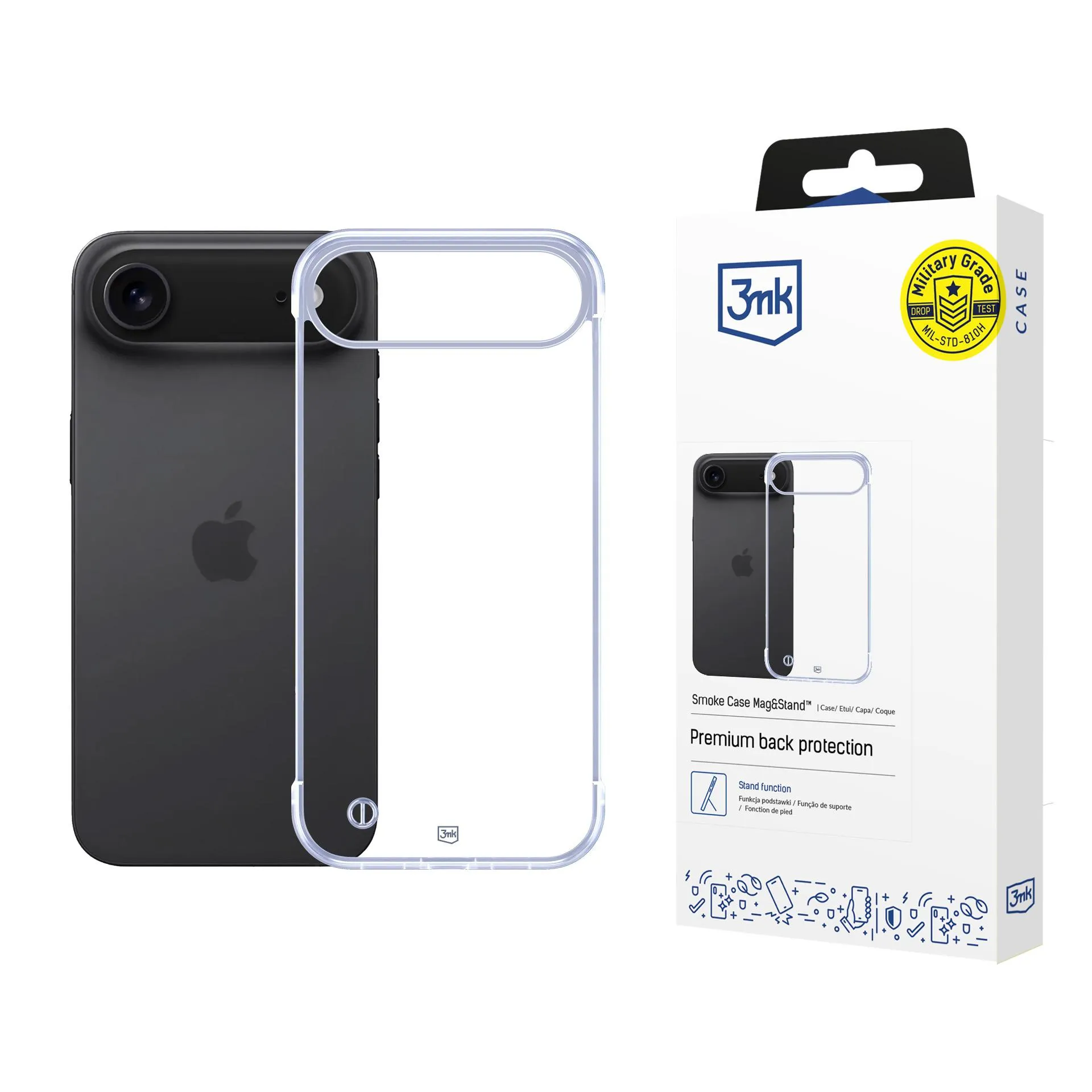Ypač lengvas dėklas Apple iPhone 17 Air - 3mk Just20g Clear Case