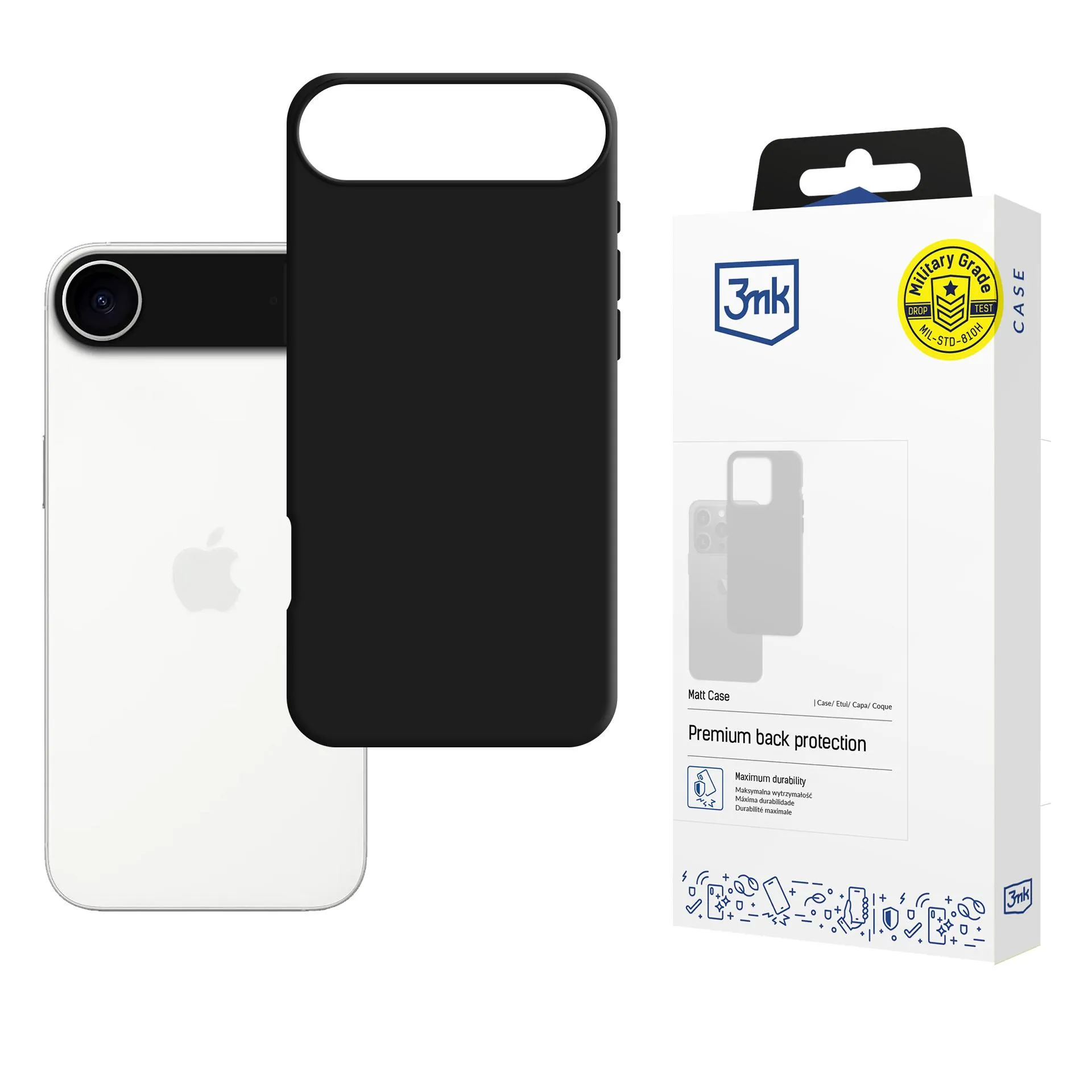 Dėklas Apple iPhone 17 Air - 3mk Matt Case Black