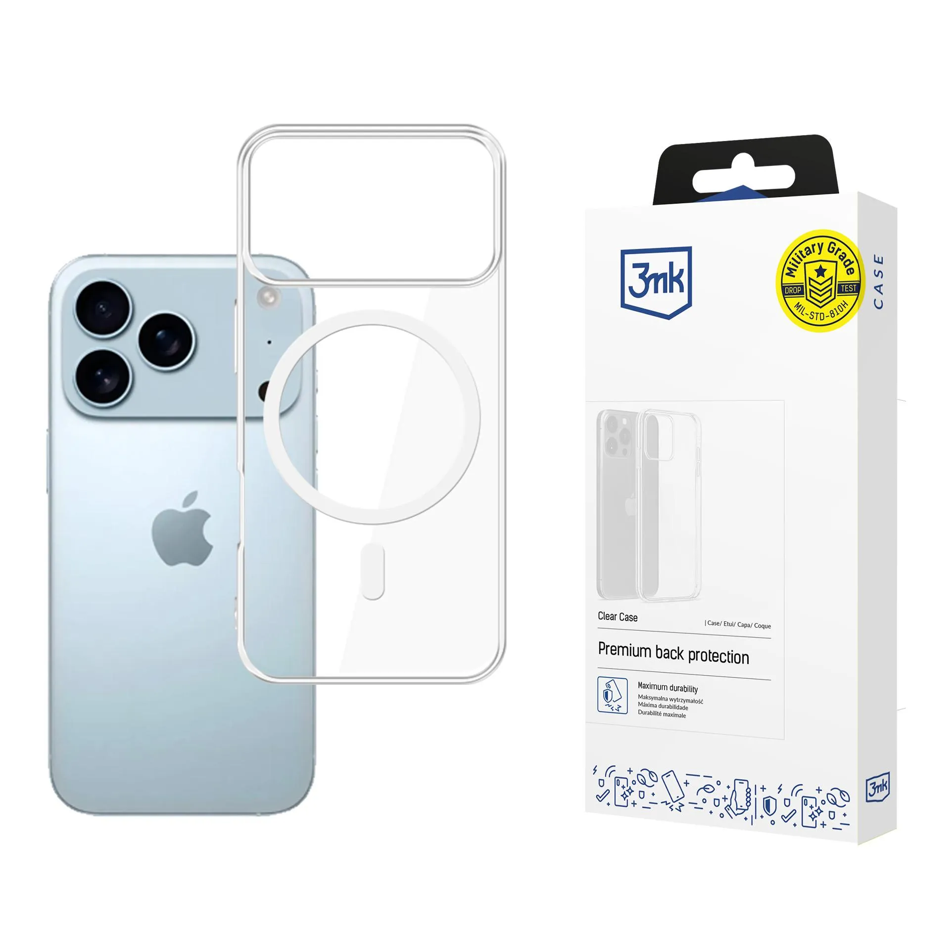 Dėklas Apple iPhone 17 Pro - 3mk Clear MagCase