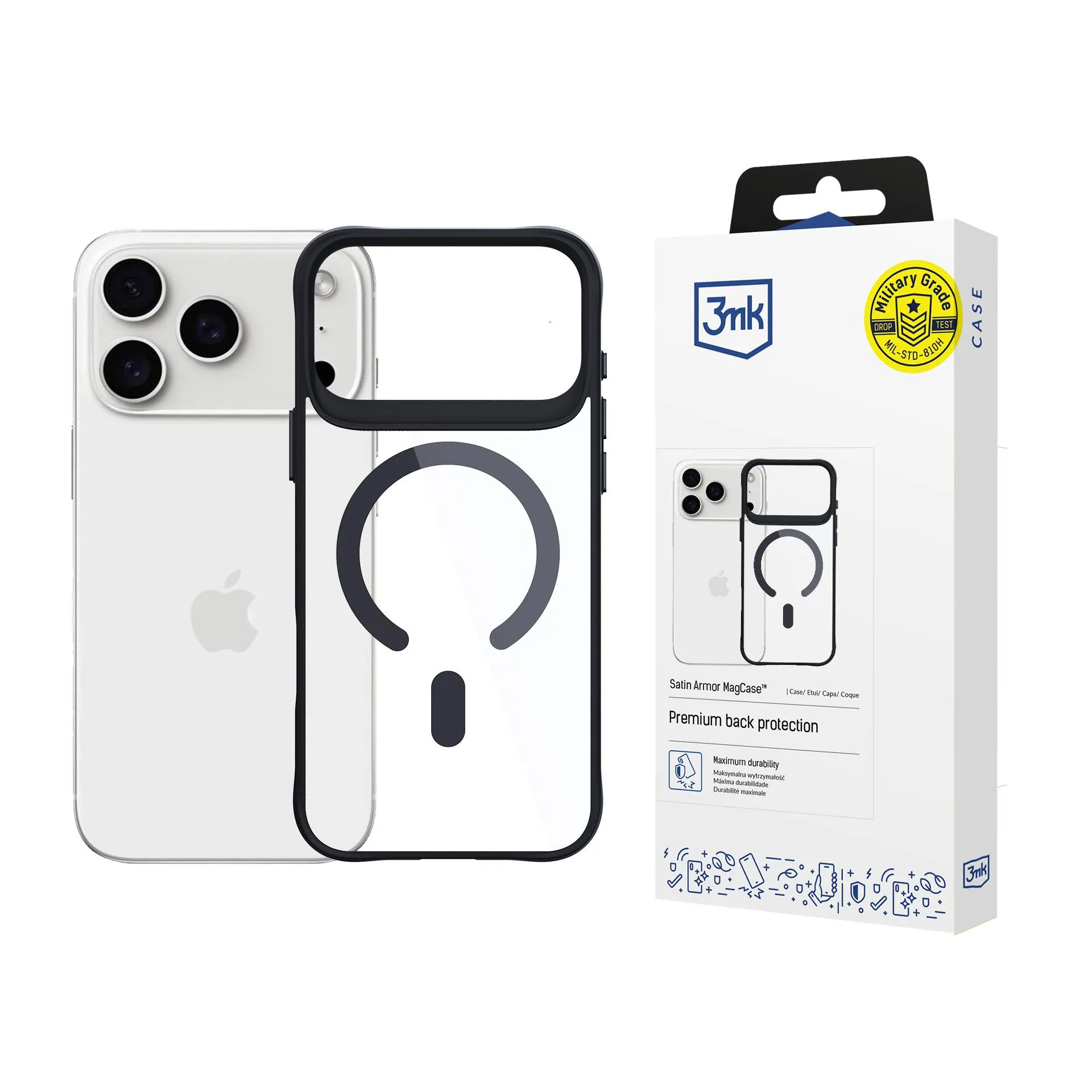 Dėklas Apple iPhone 17 Pro - 3mk Satin Armor MagCase