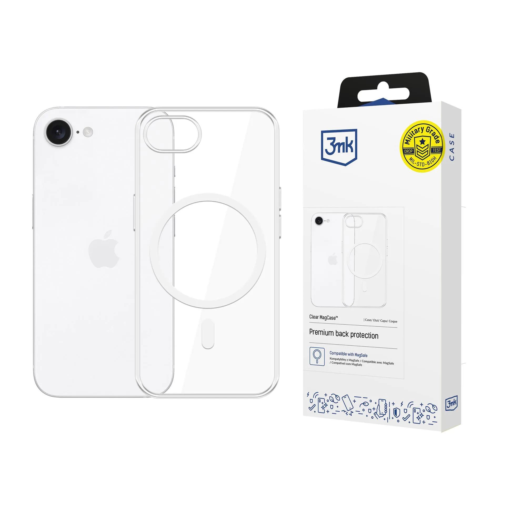 Dėklas Apple iPhone 16E - 3mk Clear MagCase