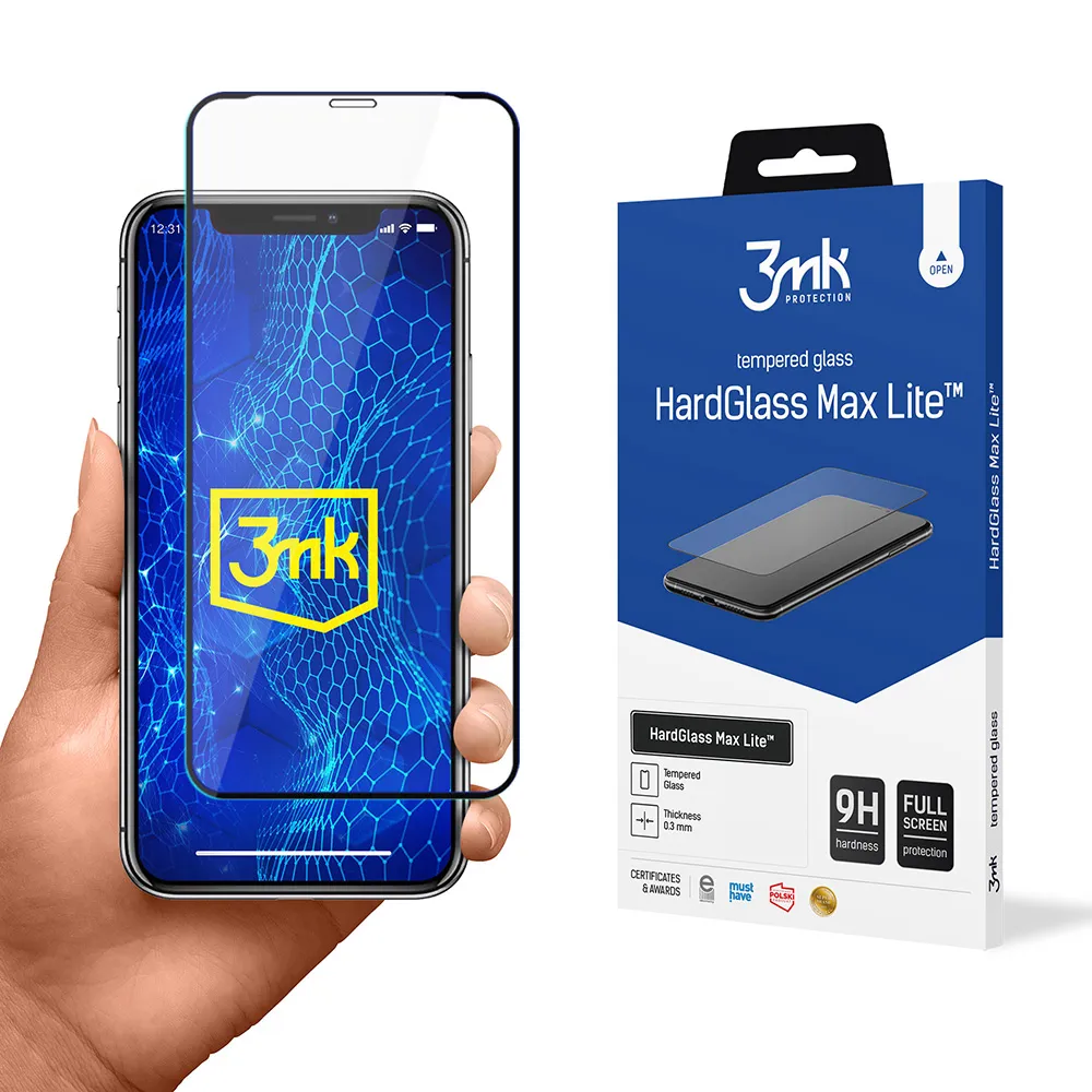 Grūdintas stiklas Apple iPhone X - 3mk HardGlass Max Lite
