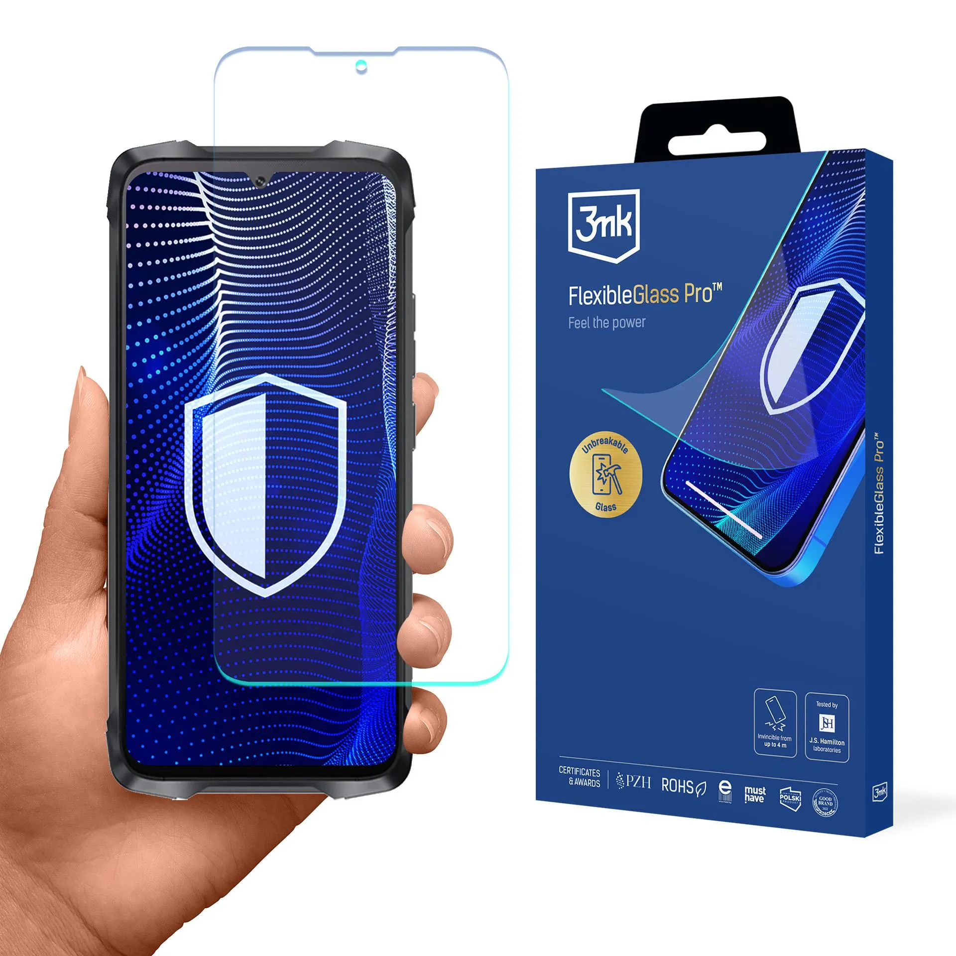 Nesudaužomas stiklas Cubot KingKong Power 3 - 3mk FlexibleGlass Pro