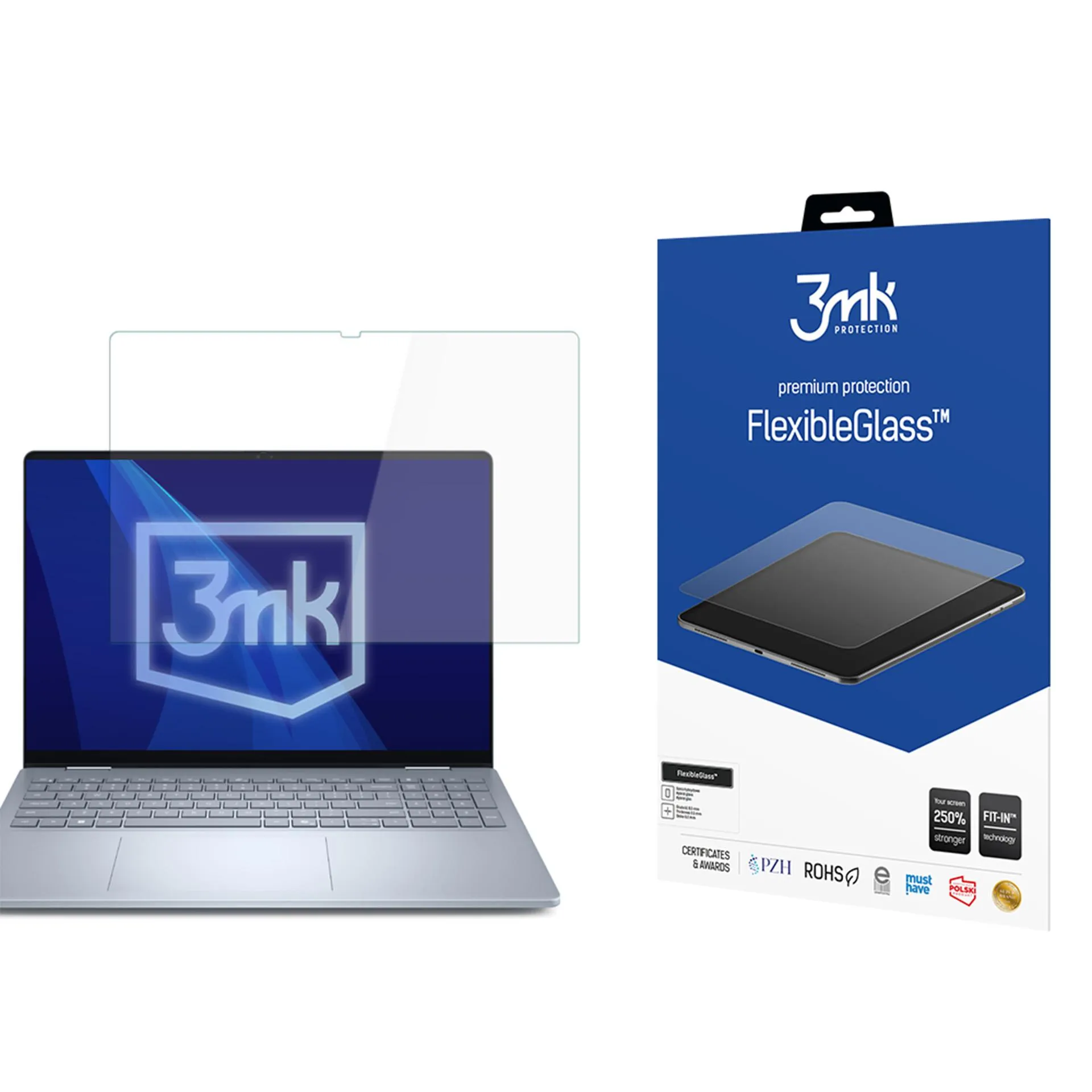 Hibridinis nedūžtantis stiklas Dell 16 Plus 2in1 (0625) - 3mk FlexibleGlass