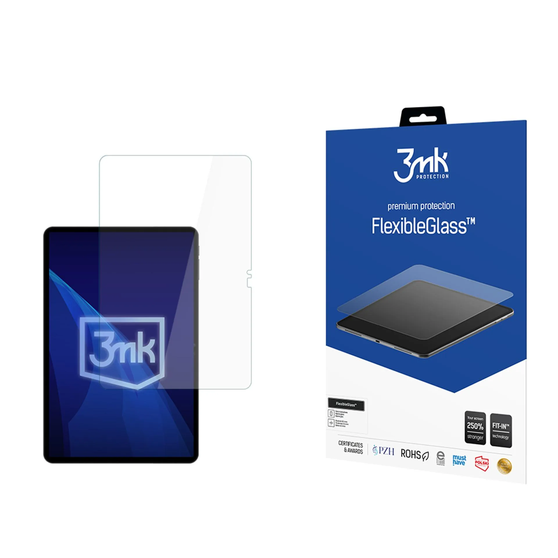 Netrapus hibridinis stiklas Doogee T35 - 3mk FlexibleGlass