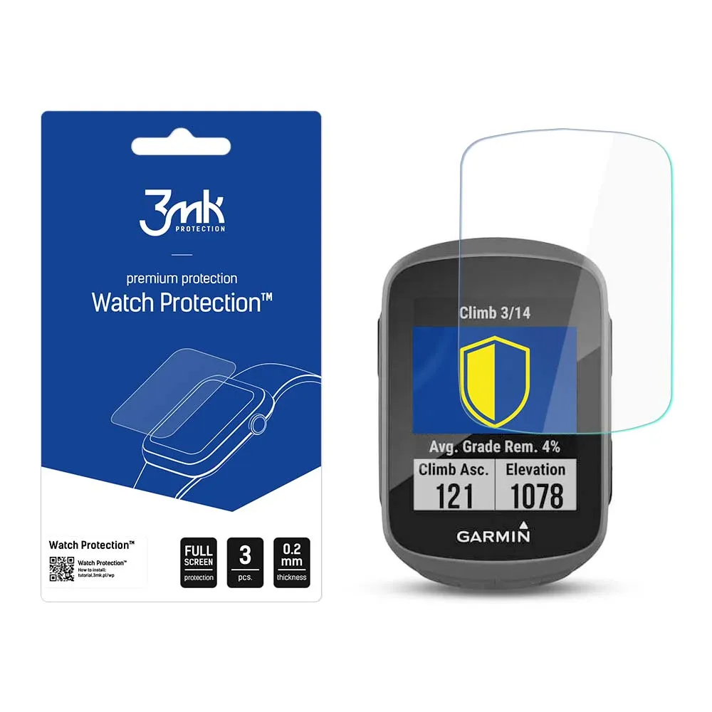 Apsauginis stiklas išmaniojo laikrodžio ekranui Garmin Edge 130 Plus - 3mk Watch Protection
