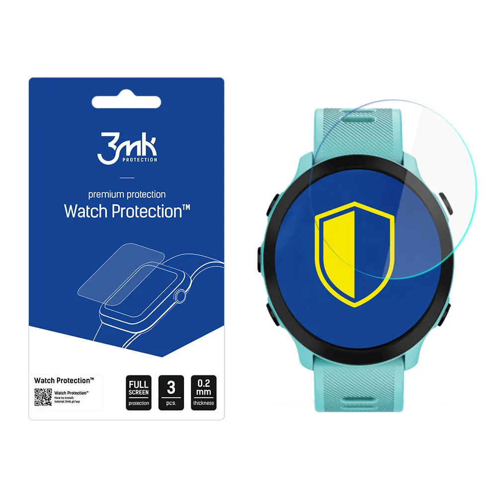 Apsauginis stiklas išmaniojo laikrodžio ekranui Garmin Forerunner 55 - 3mk Watch Protection