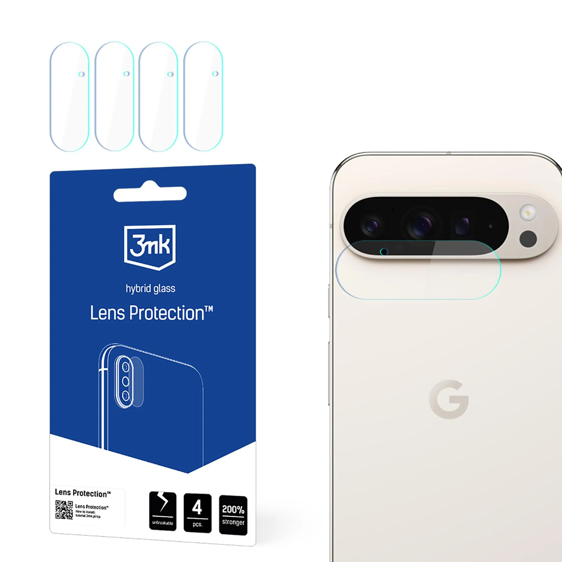 Stiklas fotoaparato objektyvui Google Pixel 9 Pro XL - 3mk objektyvo apsauga