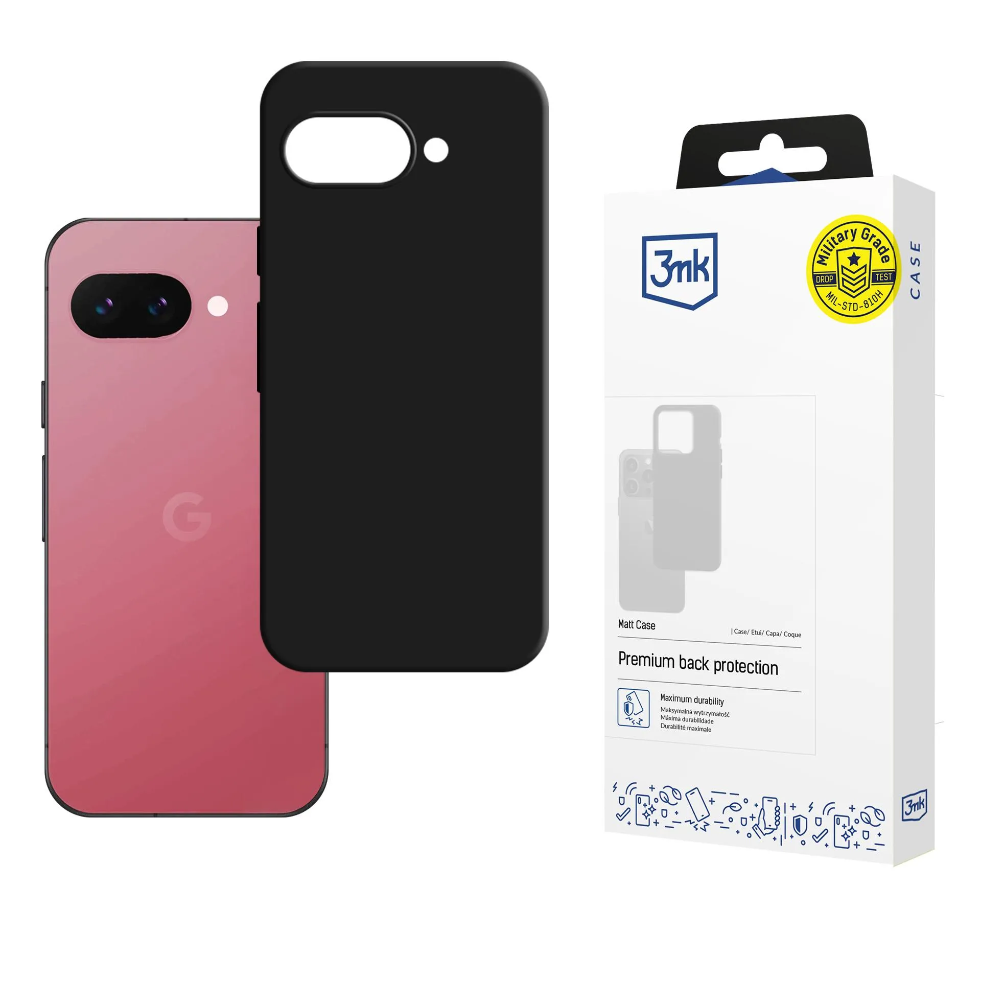 Dėklas Google Pixel 9A - 3mk Matt Case Black