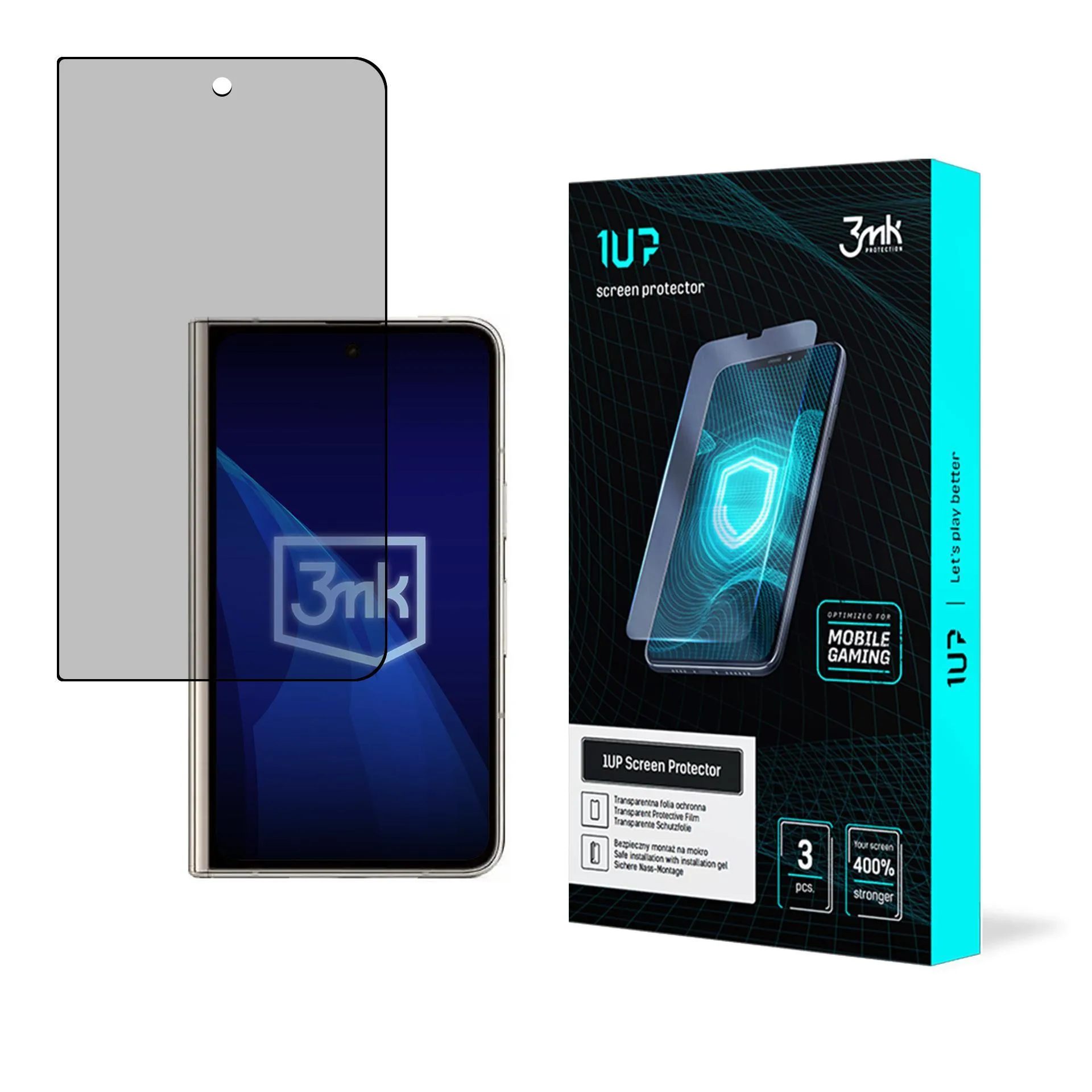 Apsauginė plėvelė Google Pixel Fold (front) - 3mk 1UP ekrano apsauga (3 vnt.)